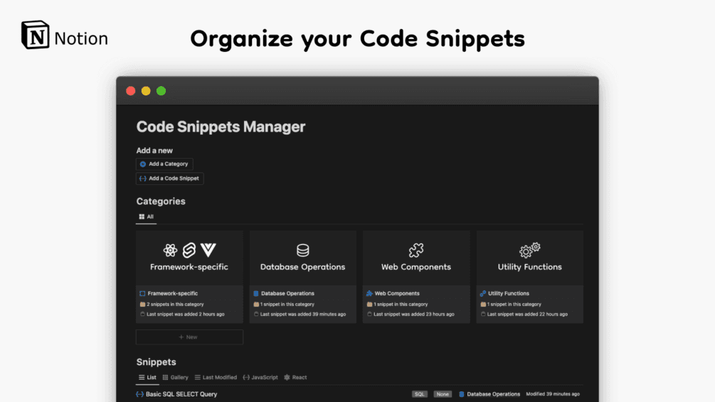 Code Snippets Manager product cover