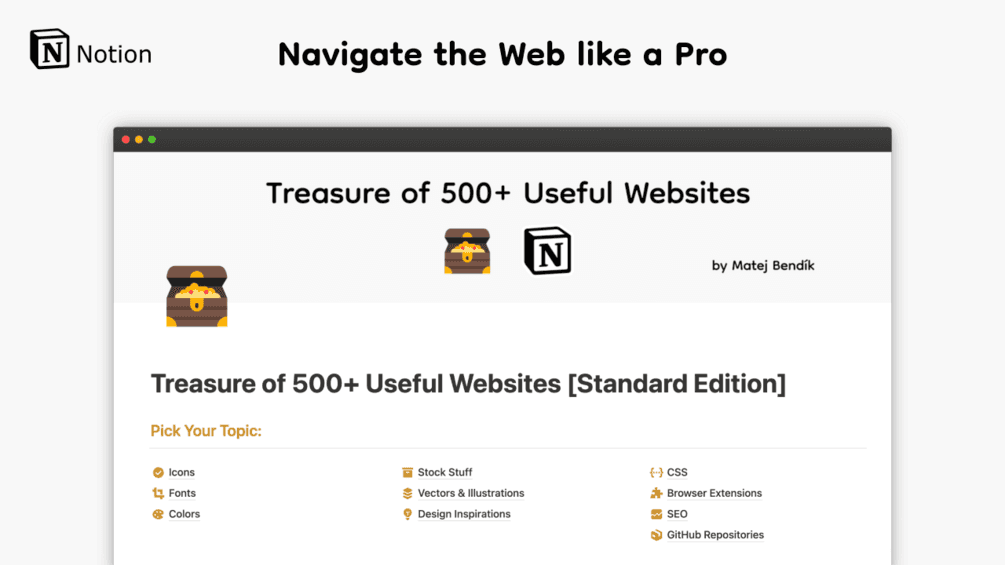 Treasure of 500+ Useful Websites product cover